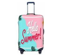 Thril Funda protectora para maleta de elastano altamente elástica, tamaño mediano, se adapta a 22 a 24 pulgadas, estampado plano Hello Summer, White, L