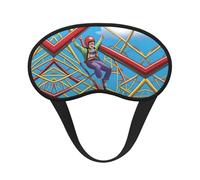 Thrill Seeker - Cómoda máscara de dormir con borde negro satinado para bloquear la luz y dormir reparador