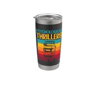 Thrillers psicológicos desentrañan mi mente Thriller Vaso térmico de acero inoxidable de doble pared