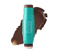 Thrive Causemetics Triple Threat Color Stick: Bronceador en crema y barra de contorno con vitamina E, aceite de onagra, fσrmula de maquillaje fac