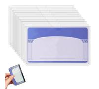 Thrivenget Card Sleeves, Clear Pvc Social Security Card Protector, 10/20 Pcs Water Resistant Plasticcard Sleeve, For Various Cards Types (10pcs,Horizontal)
