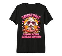 Throat Goat Professional Sausage Slurper Novelty Stag Party Camiseta Premium