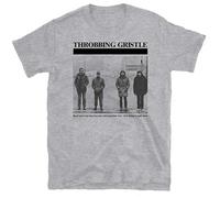 Throbbing Gristle 'Berlin' - Camiseta para hombre, diseño de televisión psíquica, con bobina y texto en alemán, gris, M