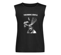 Throbbing Gristle Gig Flyer - Camiseta sin mangas para hombre, de algodón, color negro, Negro , L