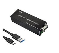 Throncom Adaptador USB tipo C a SFP Gigabit Ethernet, 100/1000base-X USB3.0 para abrir SFP Ethernet compatible con Windows Server/Windows/Linux/Mac OS Compact NIC adaptador de red