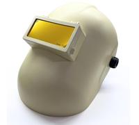 Throne 2.0 - Capucha de soldadura abatible blanca con cuchara de azúcar | Casco de soldadura ligero de 2 x 4 | Casco de soldadura abatible extra duradero - Se adapta a tramposos | Lente no incluida