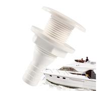 Through-Hull Fitting, Yacht Plumbing Connector, Marine Drainage Adapter with Leak-Resistant Design, Floor Deck Drain for Yachts, Kayaks, Boats, Bilge, Water Systems, Bathroom, Kitchen, Outdoor