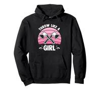 Throw Like A Girl - Hacha de Lanzamiento Divertida Sudadera con Capucha