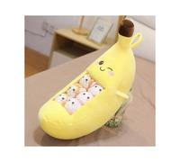 Throw Pillow Fruit Stuffed Toys Banana Plush Pillow Removable Fluffy Creative Gifts for Kids, Halloween Christmas Decorative Doll Toy Gift