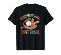 Throwin Into First Grade Baseball Back To School Camiseta