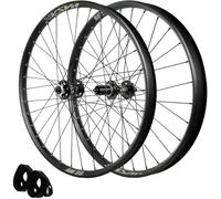 Thru axle,27.5inch,Ruedas de MTB 26/27,5/29 Pulgadas, Ancho 35Mm Dirt Jump Cross-Country y All Mountain Llanta 32 Agujeros Frenos de Disco Fijación por Tornillos 135Mm para Cassette 7-12 Velocidades