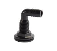 Thru Drain Connector, ABS Construction, Secure Hull Attachment, Easy Installation Device, Marine Supplies, Top Usage Accessory for Boat Yacht Vessel Dock Plumbing Watercraft and Daily Maintenance