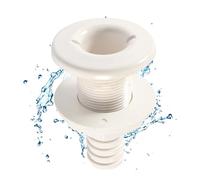 Thru Hull Fittings for Boats, Yacht Through Hull Connector, ABS Marines Floor Deck Drain for Yachts, Kayaks, and Boats, Ideal for Water Bilge Drainage and Marine Applications, 4