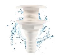 Thru Hull Fittings on Boats, Yacht Through Hull Connector, Modernized Water Floor and Deck Drain, Durable Marine Grade Floor and Deck Drain, Water Bilge Drainage Port for Kayak, Boat Installation