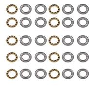 Thrust Ball Bearing 10Pcs Set | Axial Load Bearing Steel for Industrial Equipment/Elevator Parts/Office Machinery | Low Noise & Long Life 64% Stronger Cage (3613-0521-0012)