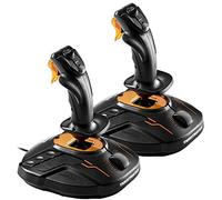 Thrustmaster T.16000M FCS Space Sim Duo - Pack de 2 Joysticks para PC (Tecnología Magnética H.E.A.R.T, Diseño Ambidiestro, Ideal para Star Citizen y Elite Dangerous) Negro/Naranja