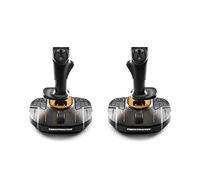 Thrustmaster T.16000M FCS Space Sim Duo - Pack de 2 Joysticks para PC (Tecnología Magnética H.E.A.R.T, Diseño Ambidiestro, Ideal para Star Citizen y Elite Dangerous) Negro/Naranja