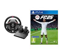 Thrustmaster T128 Volante Carreras Force Feedback Optimizado Pedales Magnéticos T2PM Compatible PS5/PS4/PC Sistema Engranajes Híbrido Levas Cambio Magnéticas + EA SPORTS FC 25 Standard PS4 Castellano