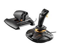 Thrustmaster T16000M FCS HOTAS - Pack Joystick y Acelerador - PC | 16 y 14 botones programables, 2 mandos POV de 8 direcciones, acelerador preciso y suave, timón giratorio, efecto Hall