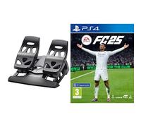 Thrustmaster TFRP Rudder Pedals Pedales Timón Simulación Vuelo Tecnología Raíles S.M.A.R.T Frenos Diferenciales Compatible PC/PS5/PS4/Xbox Series X|S Negro + EA SPORTS FC 25 Standard Edition PS4