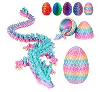 Thryviel 3D Impreso Huevo De Dragón, Dragón Articulado Impreso en 3D, Adecuado para Automóviles, Oficinas y Decoración del Hoga, Navidad Pascua Cumpleaños Carnaval Adultos Niños Regalos Juguetes