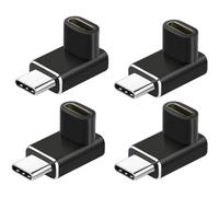 Thsucords Adaptador ángulo USB C 90 Grados 4 Unidades, Arriba&Abajo 100W Video 4K/60HZ 20Gbps USB Tipo C 3.2 Gen2 Macho a Hembra Extensor extensión para Steam Deck, Switch, MacBook