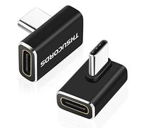 Thsucords Adaptador USB C 90 Grados 2 Unidades, USB Tipo C 3.2 Gen2 100W 20Gbps Macho a Hembra extensión Video 4K@60Hz para Steam Deck, Switch, MacBook