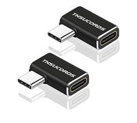 Thsucords Adaptador USB C ángulo Recto 90 Grados 2 Unidades, Extensor Macho a Hembra 100W 20Gbps Tipo C 3.2 Gen2 convertidor extendido 4K Video para Steam Deck, Switch, MacBook