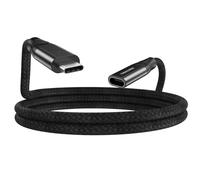 Thsucords Cable de Extensión USB C 100W 0,3M, 10Gbps Alargador USB C 3.2 Macho a Hembra Carga Rápida 20V/5A y Transferencia Datos Type C Soporta Transmisión de Vídeo 4K@60Hz