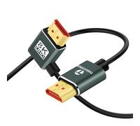 Thsucords Cable HDMI 2.1 ultra Delgado 8K en ángulo Derecha de 90 grados de 3M, Cable Flexible Delgado de Alta Velocidad Compatible con 4K @120Hz 8K @60Hz Compatible con Roku TV/HDTV/PS5/Blu-ray