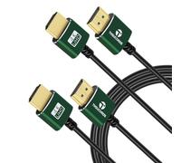 Thsucords Cable HDMI a HDMI Ultra Fino 10M 2 Unidades, Slim & Delgado HDMI Cable Compatible con 4K@60Hz18gbps 2160p 1080p