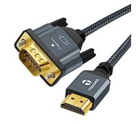 Thsucords Trenzado Cable HDMI a VGA 1M (Macho a Macho) compatible con 720p/1080p Computadora,Escritorio,Portátil, PC,Monitor,Proyector