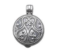 THTHT Colgante de plata de ley 925 para collar de mujer, patrón de caja de fotos Gawu Box Can Be Photos Creative Vintage Sweater Chain Pendant, Plata de ley