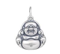 THTHT Collar con colgante de plata de ley 925 para mujer, diseño de Buda Maitreya, Plata de ley