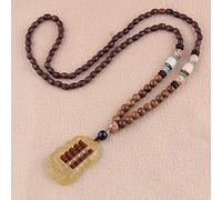 THTHT Vintage Hechos A Mano Collar Largo Suéter Cadena Tallado En Madera Natural Étnica Sucursal Abacus Simulación Bohemio Minimalista Simple Biselado De Vestir Unisex