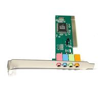 ThtRht Adaptador de tarjeta de sonido PCI con chipset C3DX HSP56 CMI8738 de 4.1 canales MIC LINE SPK1 SPK2 para PC, computadora, panel frontal y trasero, enchufe de 3.5 mm, micrófono de audio,