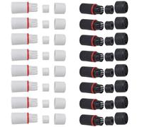 ThtRht Juego de 16 conectores RJ45 impermeables para exteriores, Ethernet, resistentes a la intemperie, para combinador PoE, adaptador divisor kit de inyector, cámara de seguridad IP, conector NVR Cam
