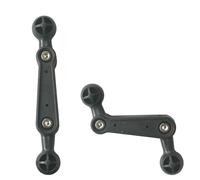 ThtRht Paquete de 2 brazos de montaje de bola de doble cara de 17 mm de 4 pulgadas, adaptador de conector de junta de varilla de extensión para Garmin GPS, soporte de teléfono de coche, abrazadera de