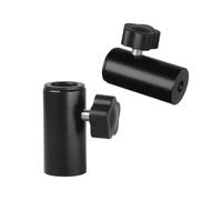 ThtRht Paquete de 2 soportes de luz a brazo adaptador de brazo para micrófono, tijera, soporte de brazo de suspensión, convertidor hembra de 1/4 pulgadas, 3/8 pulgadas, enchufe de espiga roscado para