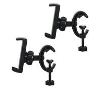 ThtRht Paquete de 2 soportes de trípode para teléfono, abrazadera de soporte de micrófono, adaptador de soporte de clip, accesorio de brazo de cabeza de bola giratoria para trípodes, micrófono, tubo,