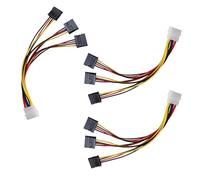 ThtRht Paquete de 3 adaptadores de cable de alimentación Molex de 4 pines a 3 conectores SATA de 15 pines macho LP4 de 4 pines IDE a disco duro HDD ATA hembra para computadora de escritorio adicional