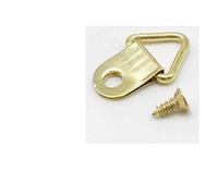 THua store 25 Piezas De Oro Plata Negro Triángulo D-Ring Colgante Pintura Al Óleo Espejo Cuadro Colgador Arte Trabajo Foto Gancho De Pared Con Tornillos (Color : A golden 10x20mm)