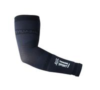THUASNE - Manga de Brazo Performance - Manguitos de Compresión Degresiva Deporte - Banda Esponjosa Integrada - Confort Anatómico - Ideal para Deportes Colectivos y de Raqueta - L Largo/Negro