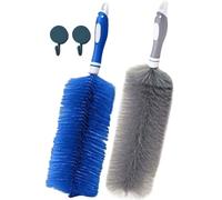 THUCHENYUC Cepillo De Ventilador Reutilizable con Cerdas Finas Flexibles For Limpiar Aspas De Ventilador Cortinas Y Ventanas Cepillo Limpiador De Ventiladores Limpieza Sin Desmontaje(Blue+Gray)