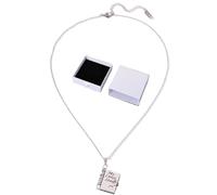 THUCHENYUC Collar con El Libro Mi Pequeña Estrella, Collar con El Libro Mi Increíble Hija, Que Se Abre con 6 Páginas De Información Grabada Y Lleva Un Amor Eterno.(Silver)