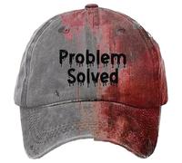 THUCHENYUC Problema Resuelto Sombrero De Halloween Gorra De Béisbol Estoy Bien Sombrero For Mujeres Hombres Sombreros De Halloween Sombrero Divertido Gorra De Terror(Style 1)