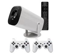 THUCHENYUC Proyector De Videojuegos, Proyector De Juegos Retro HD 4k/1080P con 2 Controladores Inalámbricos con Más De 36.000 Juegos Clásicos Y Modernos Entretenimiento Familiar Navideño Esencial