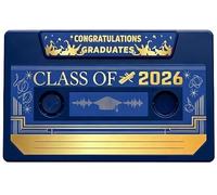 THUCHENYUC Recuerdo De Graduación Grabable Por Voz De La Clase 2026, Con Cinta De Casete Retro, Grabación De 300 Segundos,Reproductor De Cinta Retro De 5 Minutos(Blue)