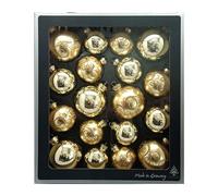 Thüringer Glasdesign - Juego de Bolas de Cristal, Bolas de Navidad, Incluye Colgador, Brillo y Mate, Bolas de Navidad, decoración del árbol de Navidad