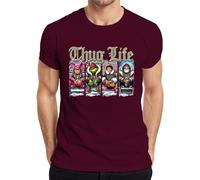 Thug Life Buddy Der Elf Grinch - Camiseta de Navidad para hombre, granate, M